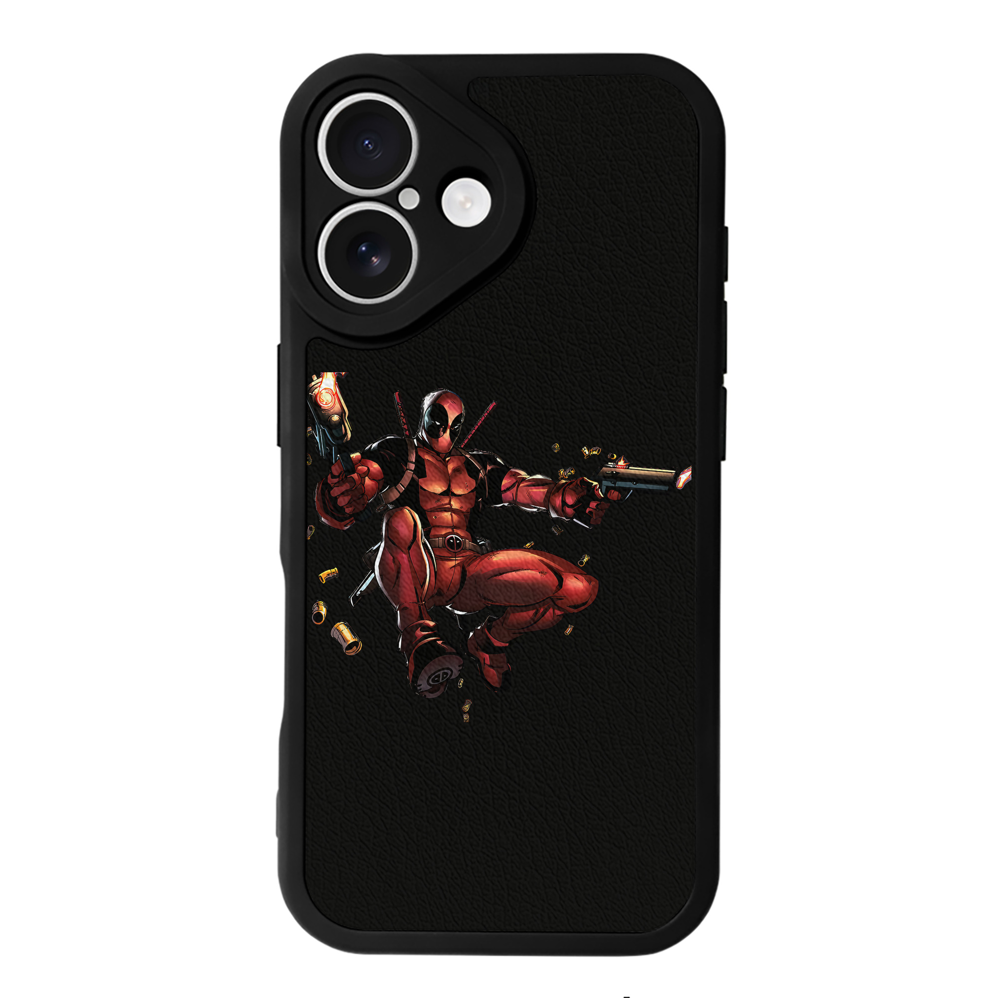 （画像用） Deadpool デッドプール 【iPhone 16シリーズ対応】シリコンスマホケース（レザー調） 材質：シリコン